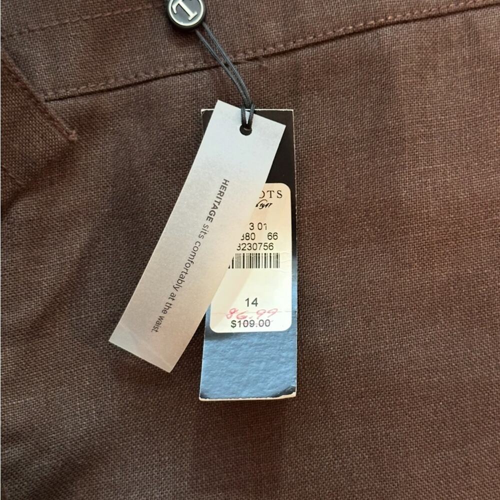 Talbots Brown Women’s 14 Heritage wide leg Pure Irish Linen pant ☘️ 👖 NWT - Picture 8 of 15